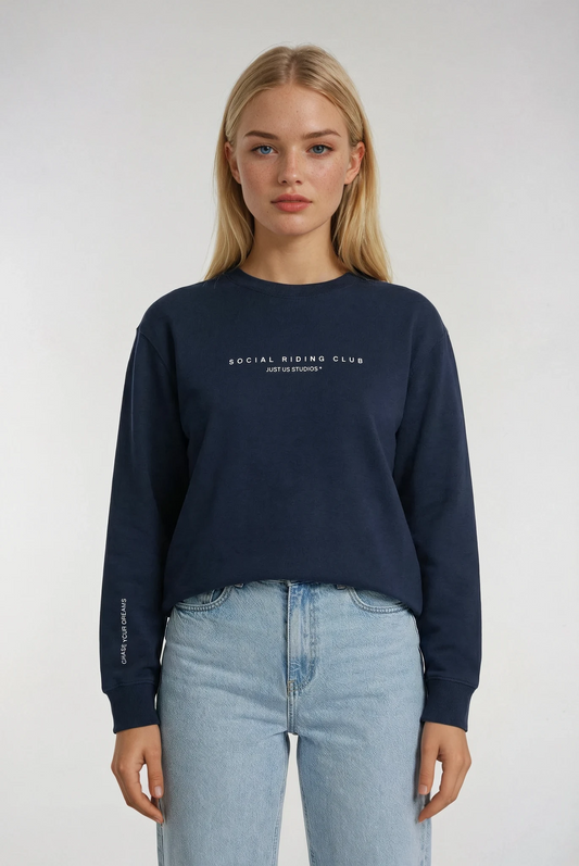 Basic Social Riding Club Sweater - Navy