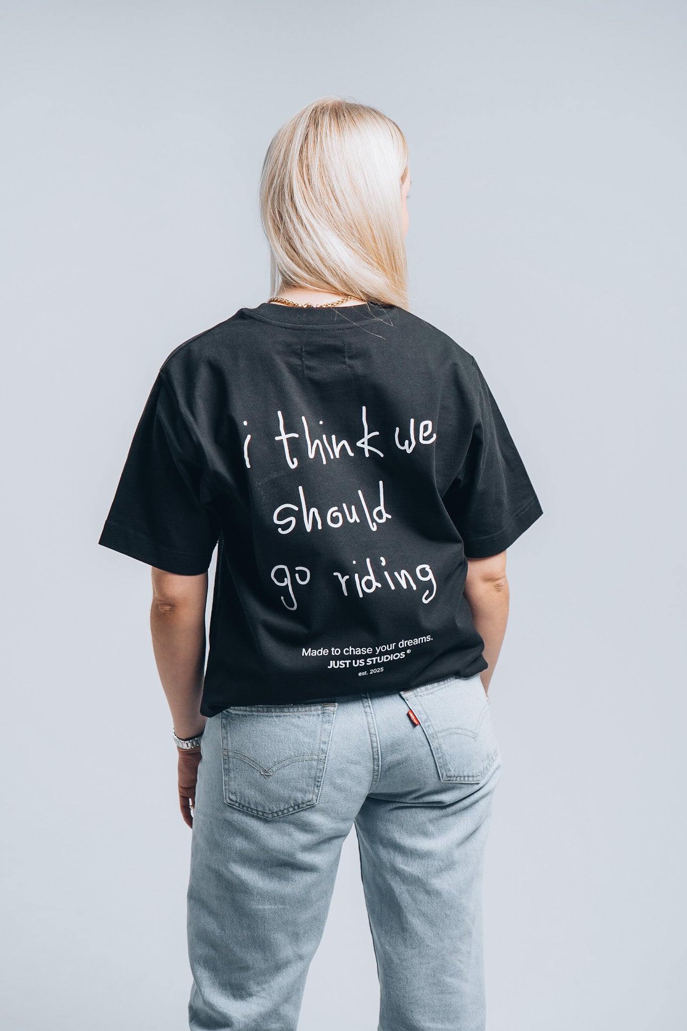 T-SHIRT GO RIDING BLACK