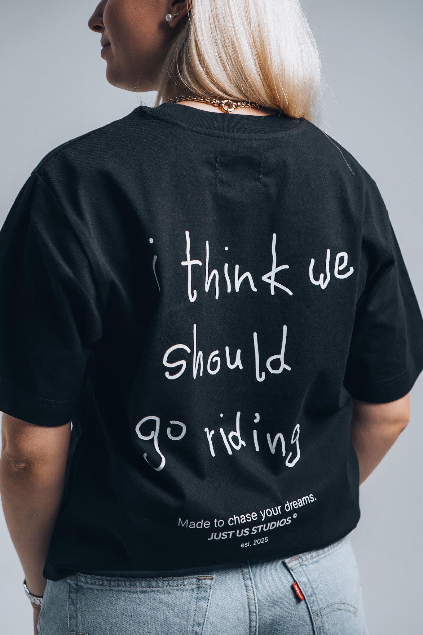 T-SHIRT GO RIDING BLACK