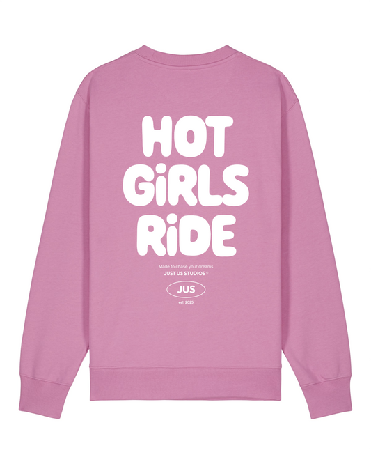 Hot Girls Ride Sweater - Pink