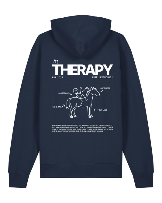 My Therapy are Horses Hoodie - Navy