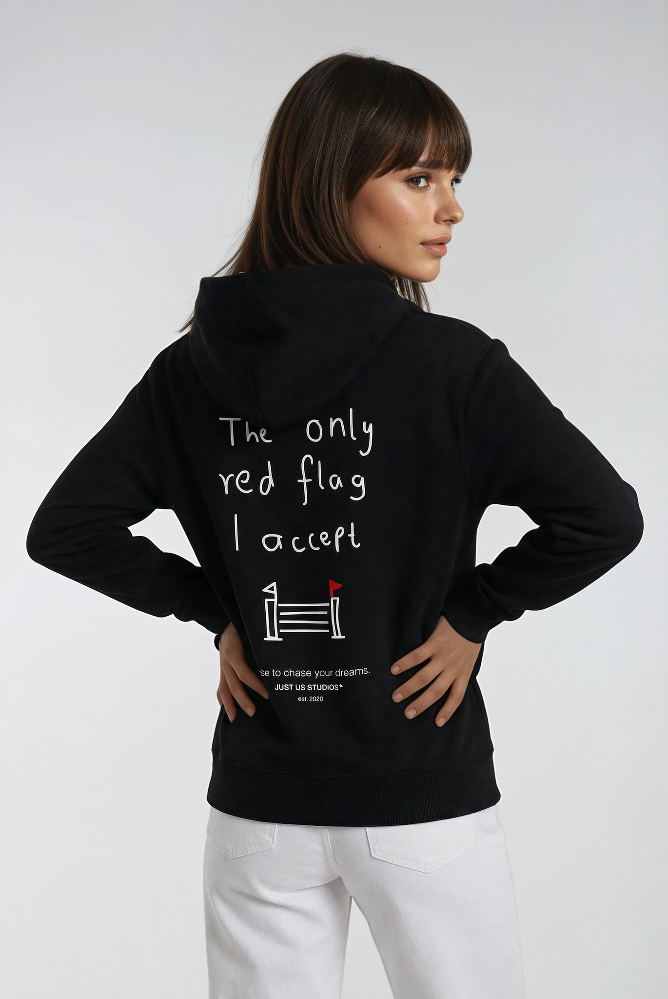Red Flag Hoodie - Black