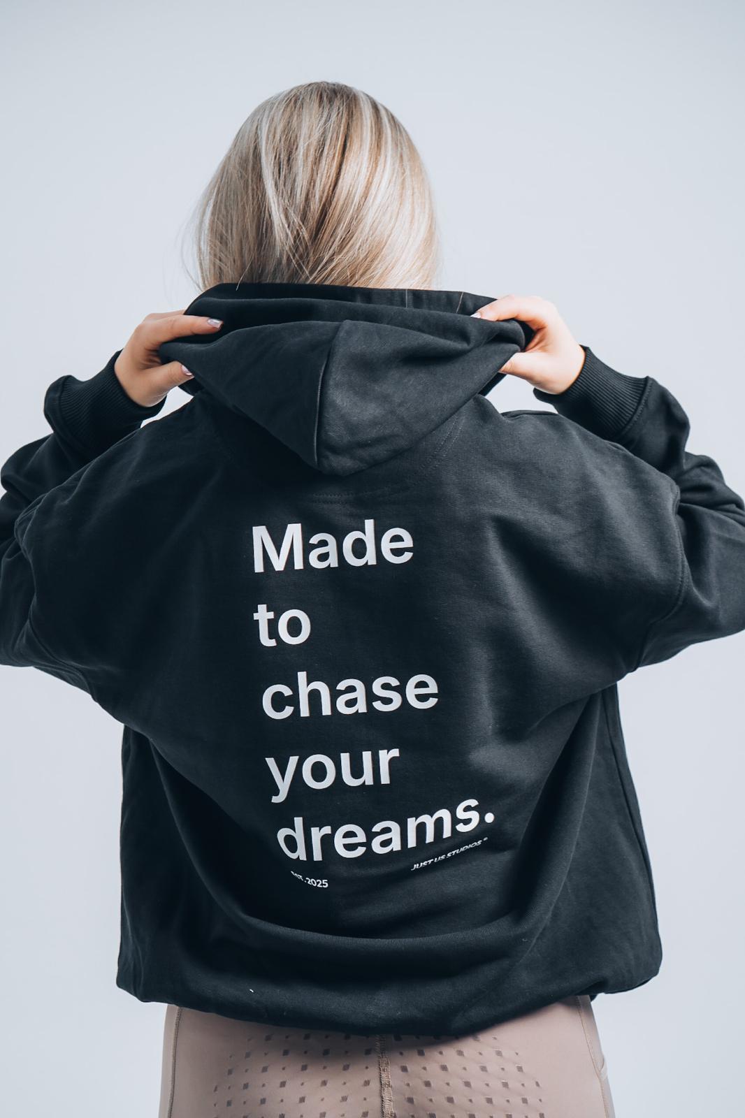 HOODIE CHASE DREAMS BLACK